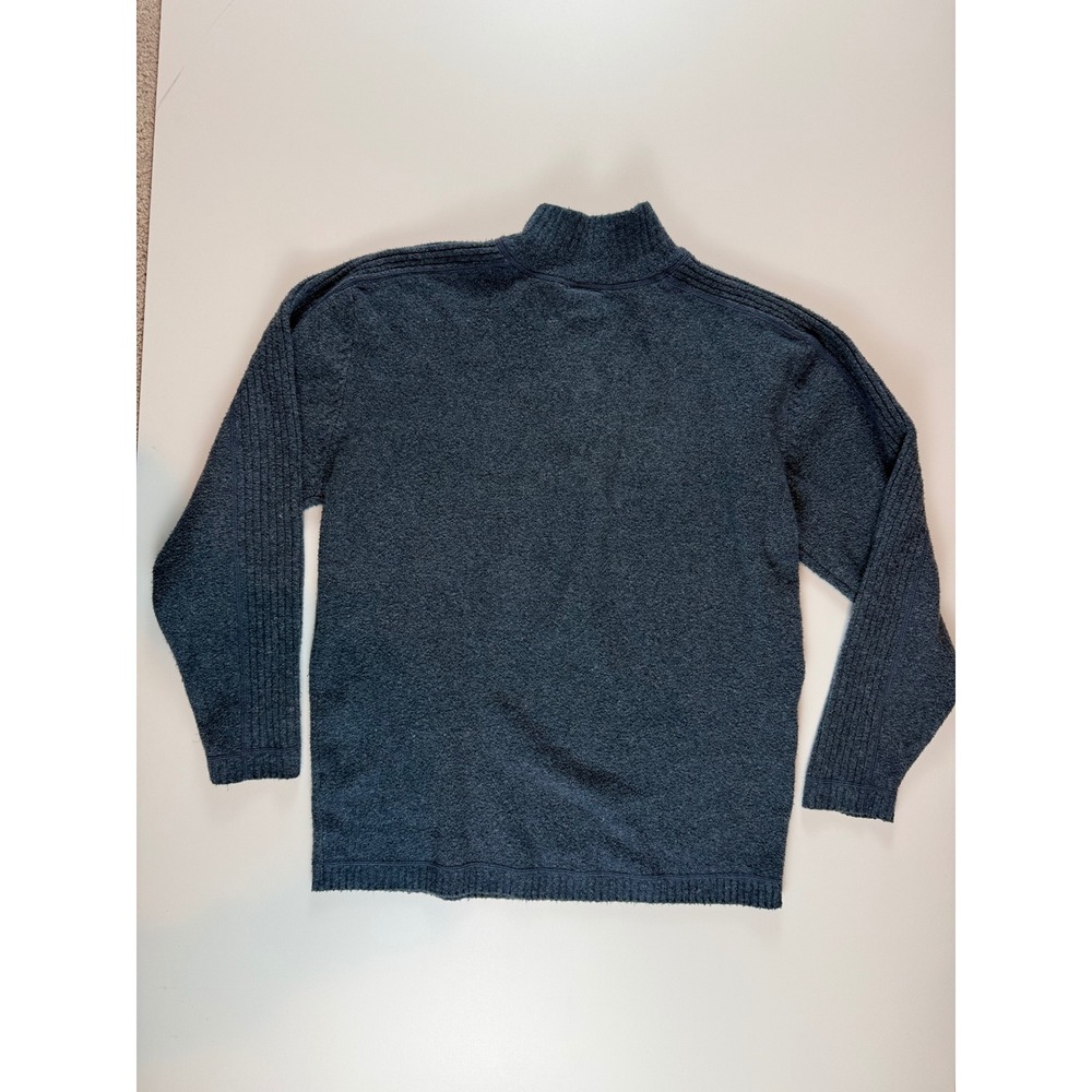 Alpine Design Mens XXL Blue Quarter Zip Pullover Sweater‎ Ribbed Shoulder Knit - Picture 6 of 6